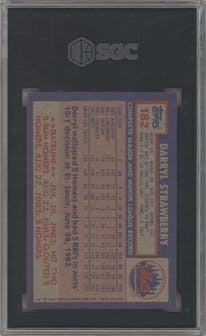 Darryl Strawberry from the 1984 Topps set graded by SGC and given an overall grade of 8.