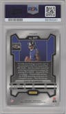 Zay Flowers from the 2023 Panini Prizm set featuring a Silver Prizm parallel graded by PSA and given an overall grade of 10.