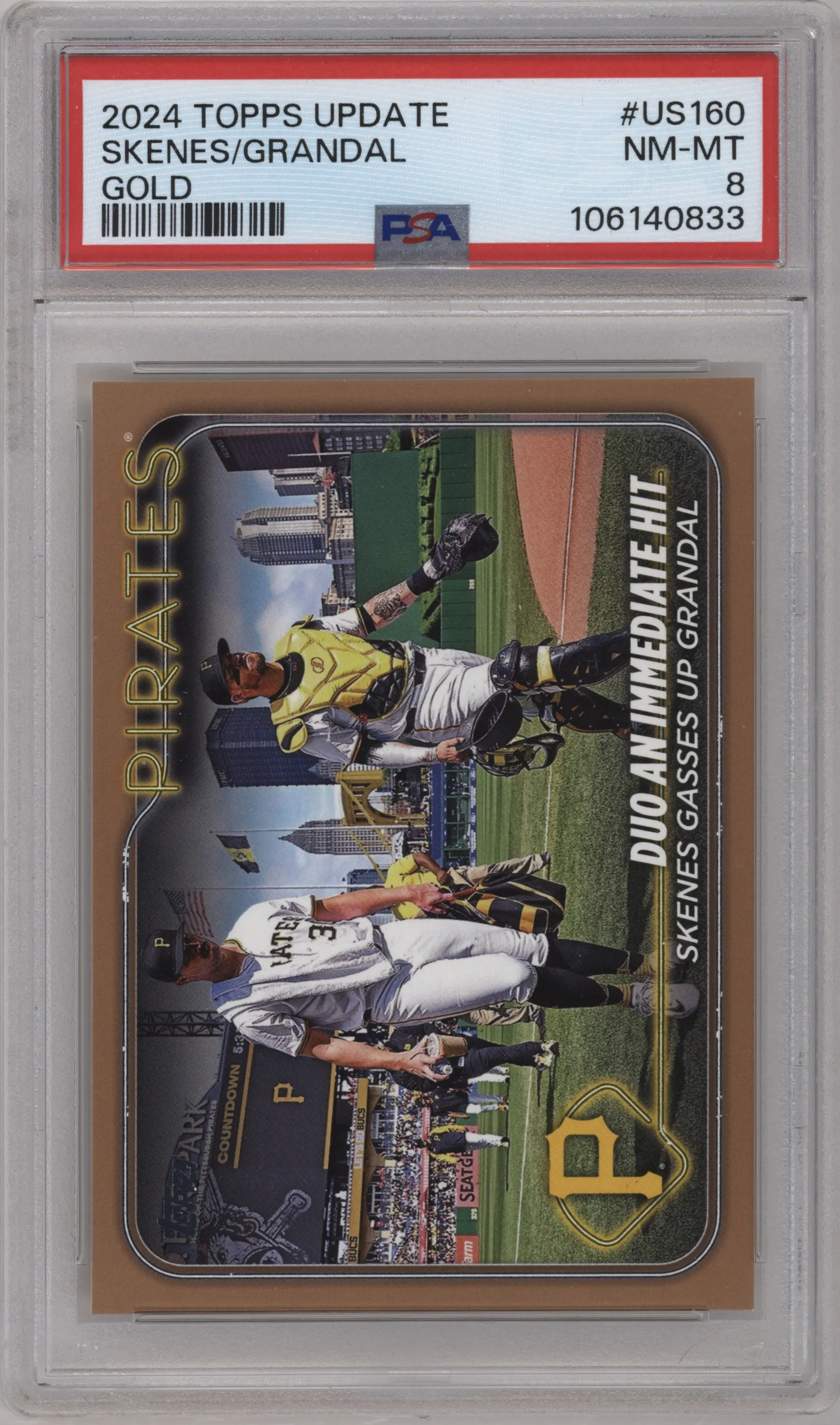 2024 Topps Update Paul Skenes/Yasmani Grandal Gold #US160 PSA 8