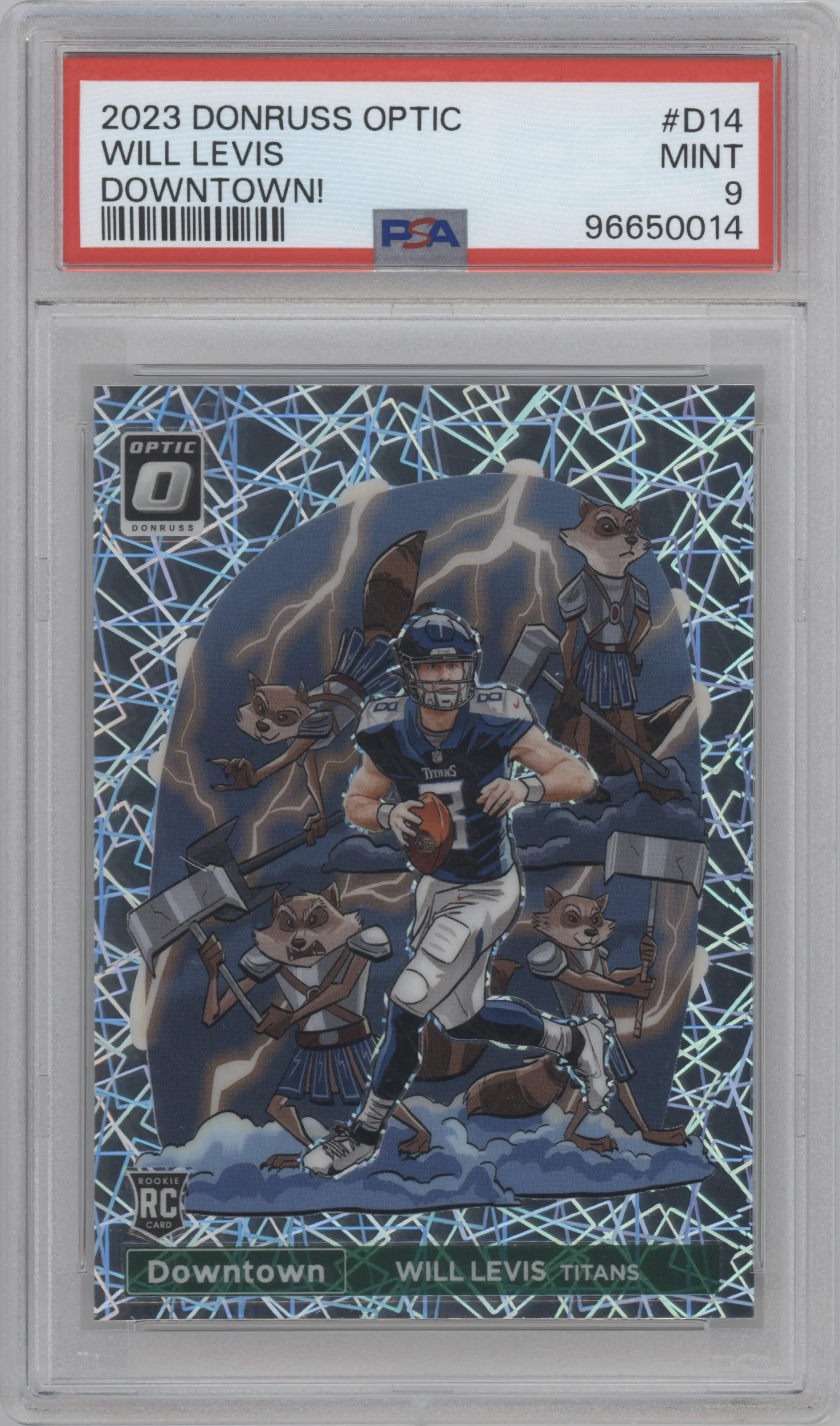 2023 Donruss Optic Downtown Will Levis #D-14 PSA 9