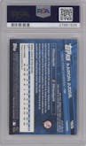 Aaron Judge from the 2017 Topps Chrome set featuring a Refractor parallel graded by PSA and given an overall grade of 10.
