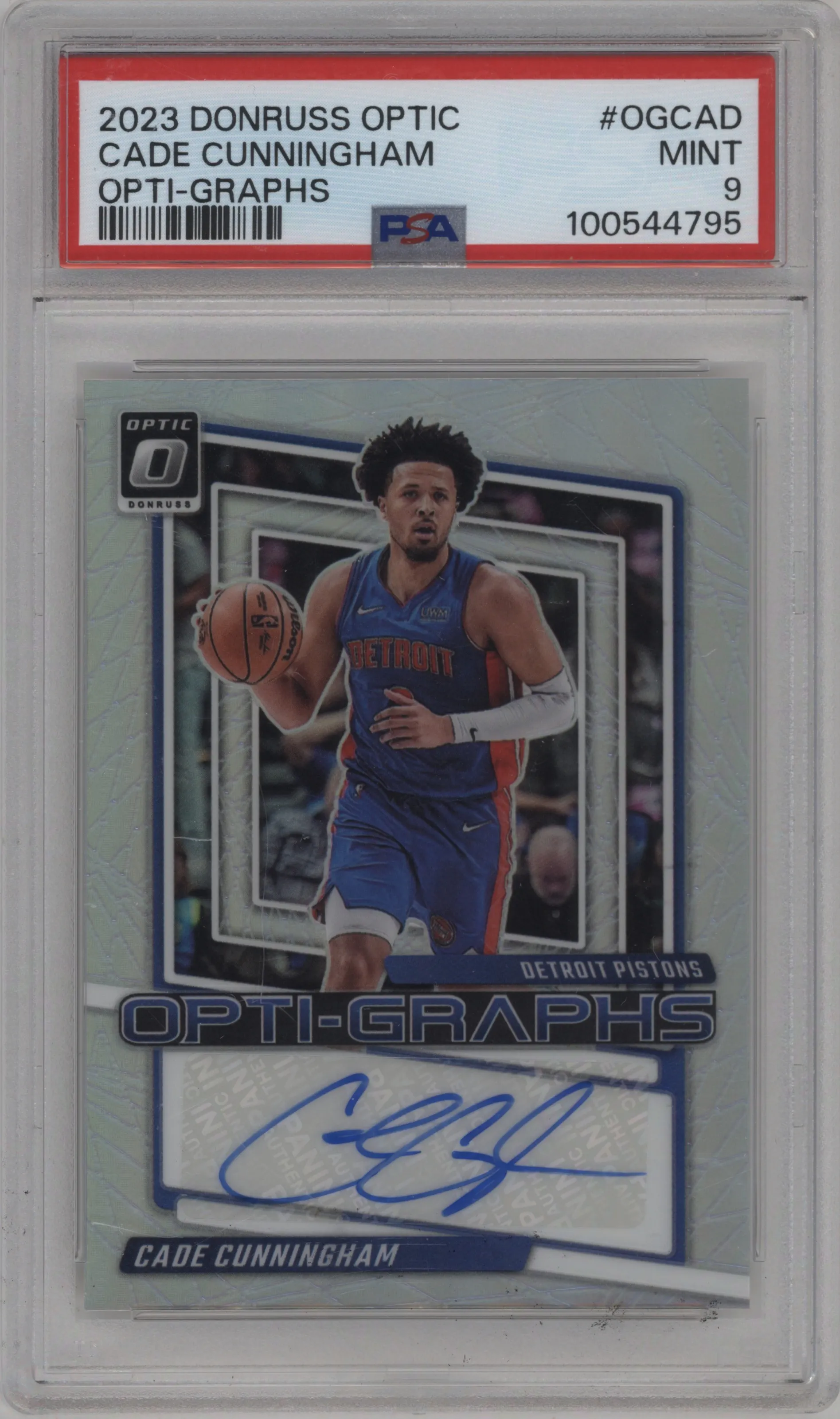 2023 Donruss Optic Opti-Graphs Cade Cunningham #OG-CAD PSA 9