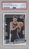 Victor Wembanyama from the 2023-24 Panini Donruss set graded by PSA and given an overall grade of 10.