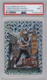Christian McCaffrey from the 2023 Donruss Optic set graded by PSA and given an overall grade of 9.