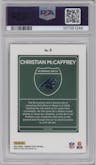 Christian McCaffrey from the 2023 Donruss Optic set graded by PSA and given an overall grade of 9.