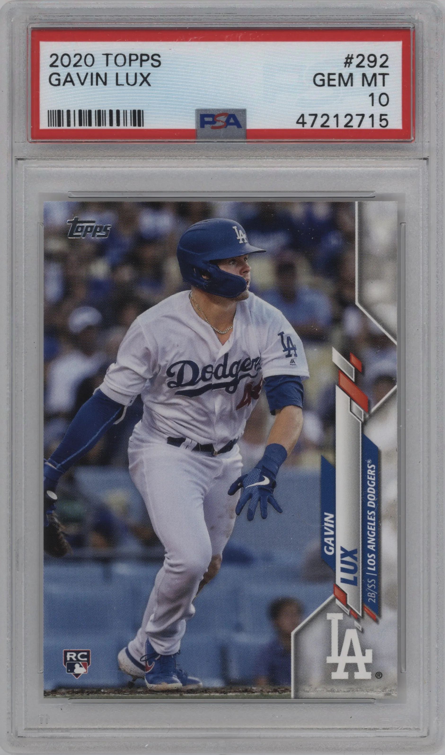 2020 Topps Series 1 Gavin Lux PSA 10