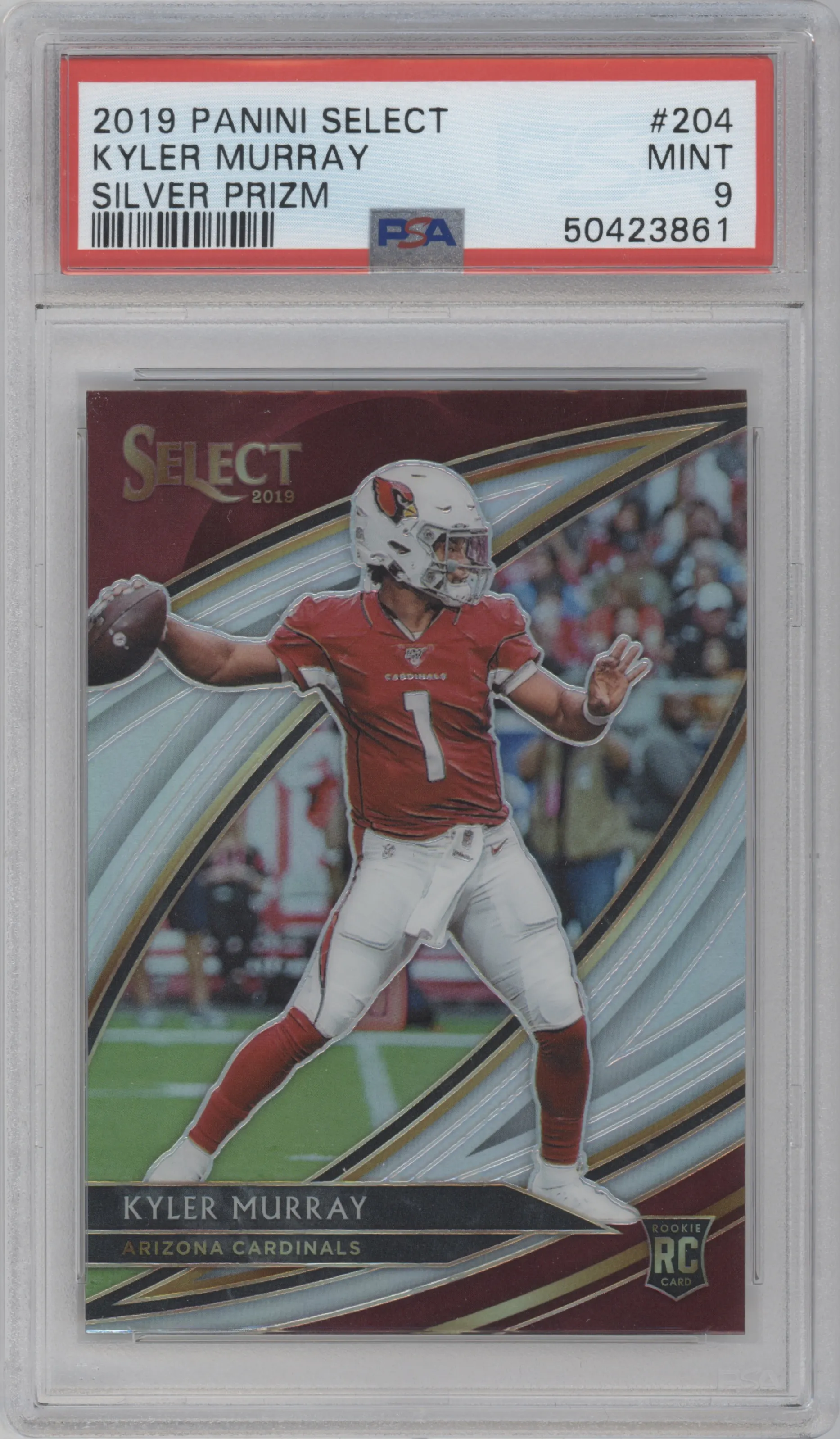 2019 Panini Select Field Lvl. Kyler Murray Silver Prizm PSA 9