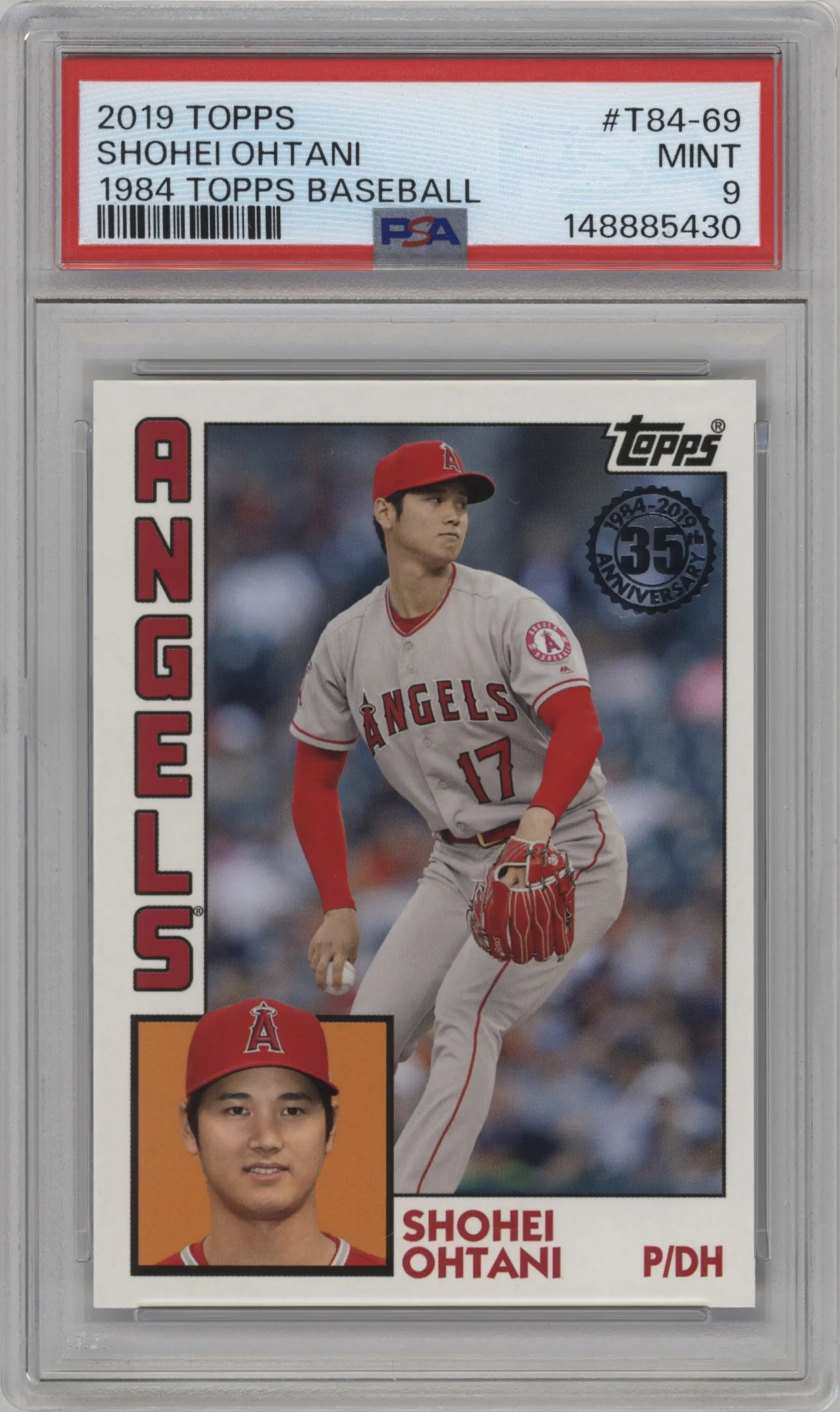 2019 Topps Series 1 1984 Topps Shohei Ohtani PSA 9