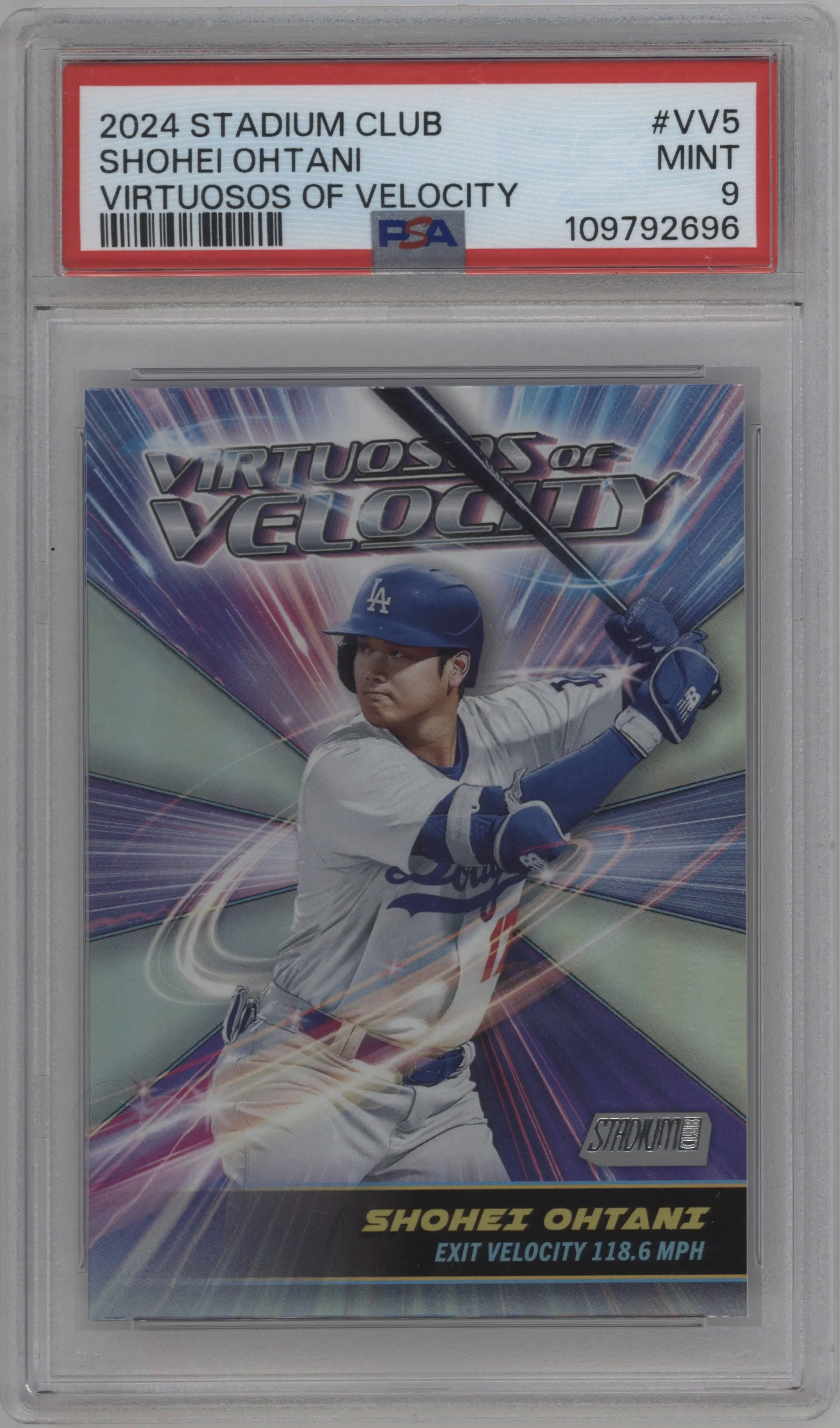 2024 Topps Stadium Club Virtuosos of Velocity Shohei Ohtani PSA 9