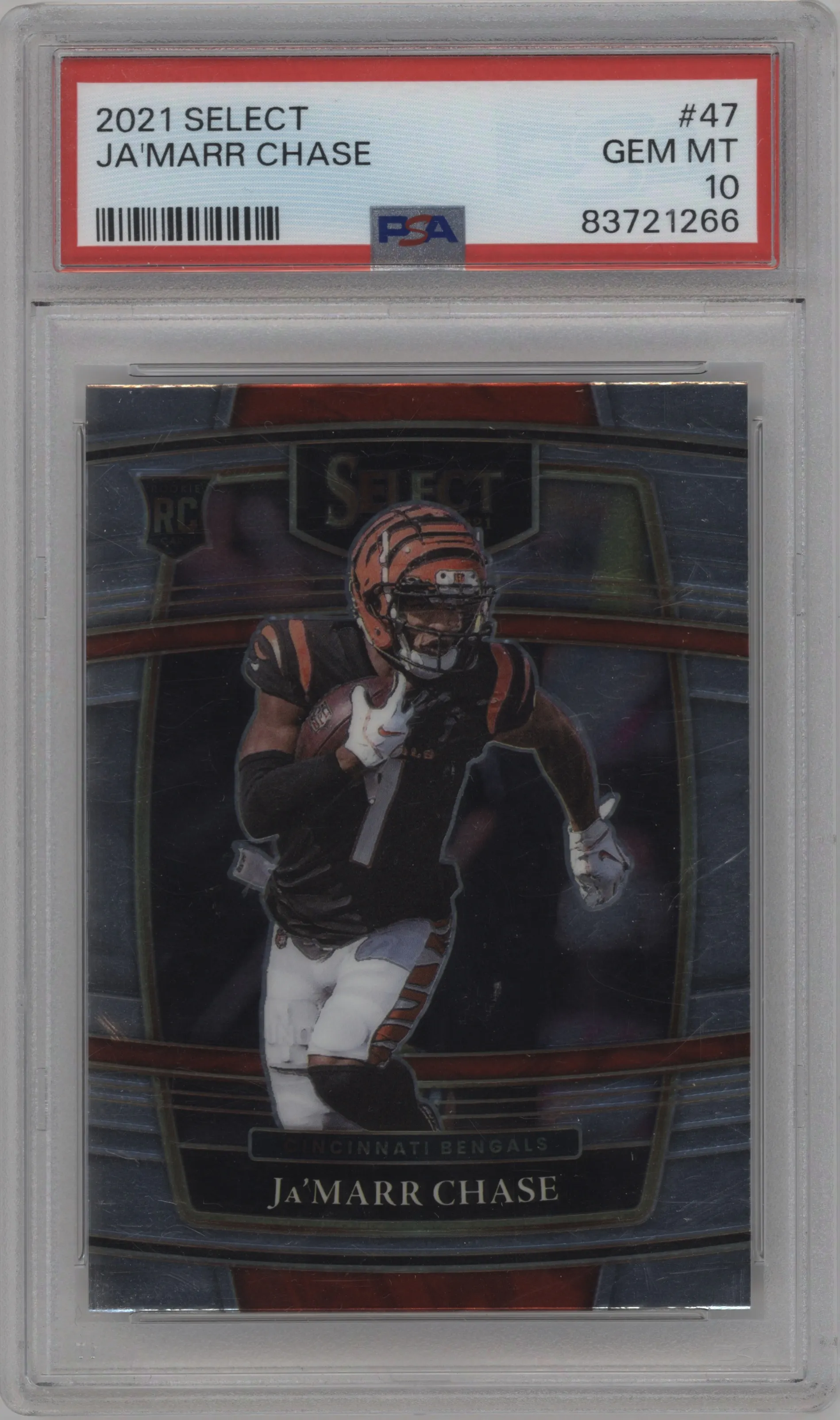 2021 Panini Select Ja'Marr Chase PSA 10