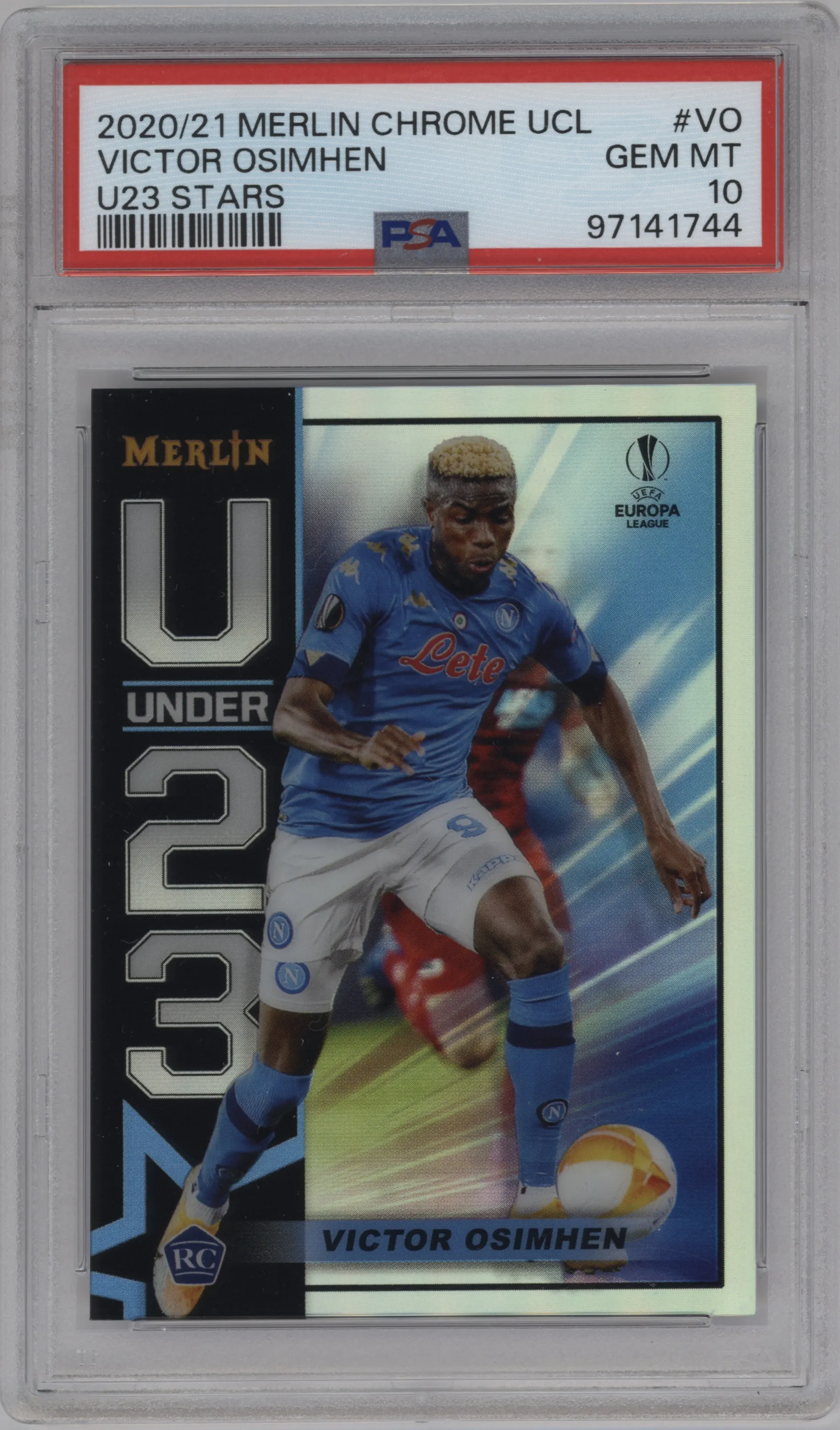 2020 Topps Chrome Merlin UEFA U23 Stars Victor Osimhen PSA 10