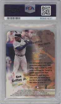 Ken Griffey Jr. from the 1999 Topps set graded by PSA and given an overall grade of 9.