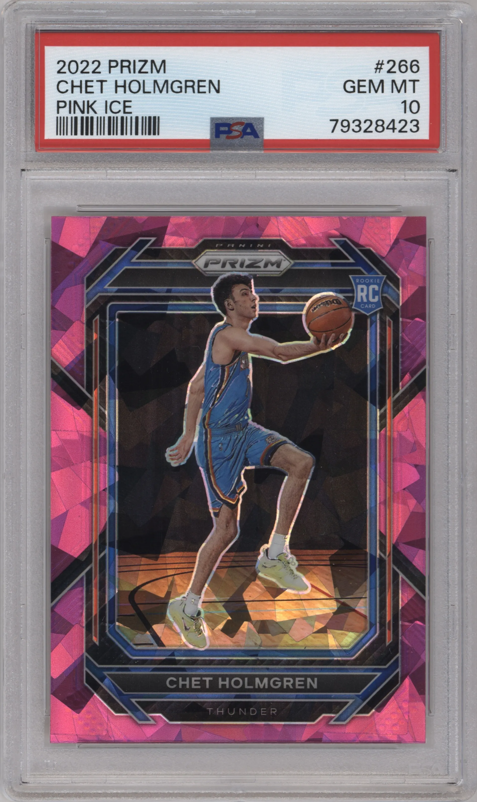 2022 Panini Prizm Chet Holmgren Pink Ice PSA 10