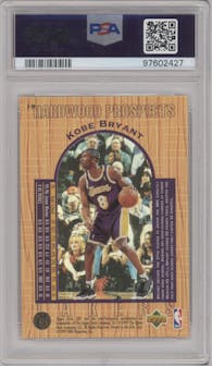 Kobe Bryant from the 1996-97 Upper Deck UD3 set graded by PSA and given an overall grade of 8.