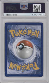 Mew from the 2016 Pokemon XY set graded by PSA and given an overall grade of 9.