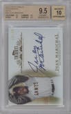 Juan Marichal from the 2013 Topps Tribute set featuring a Sepia parallel graded by Beckett and given an overall grade of 9.5.