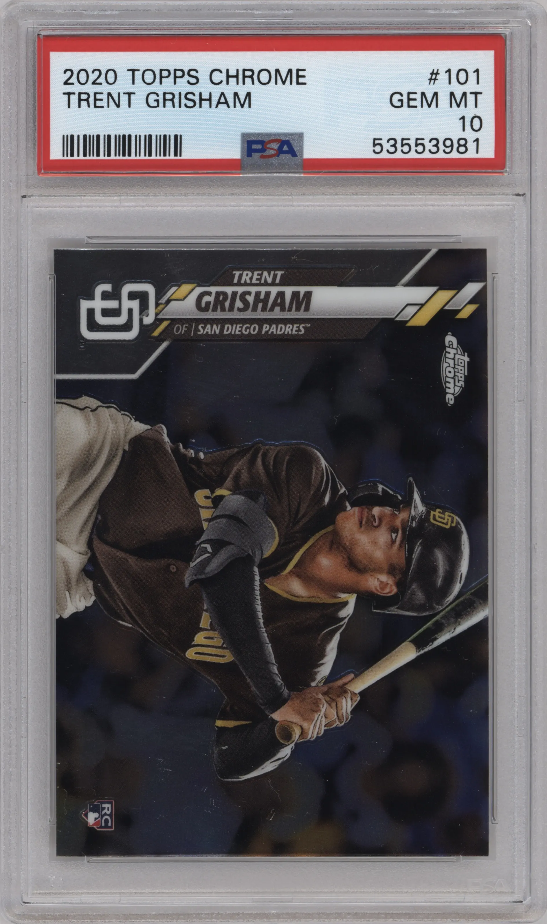 2020 Topps Chrome Trent Grisham #101 PSA 10