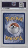 Celebi from the 2016 Pokemon XY set featuring a Mythical Pokemon Coll. parallel graded by PSA and given an overall grade of 8.