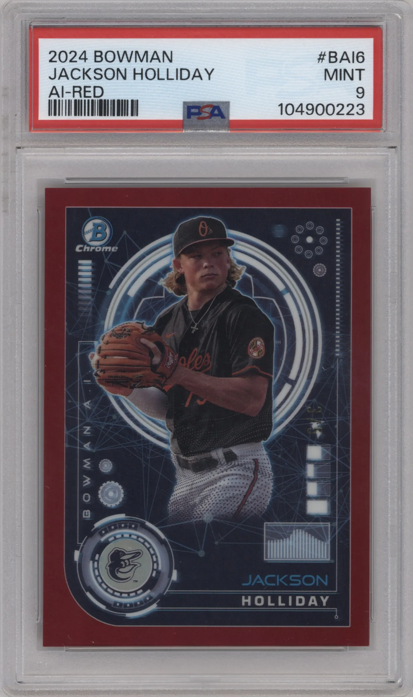 2024 Bowman A.I. Jackson Holliday Red PSA 9