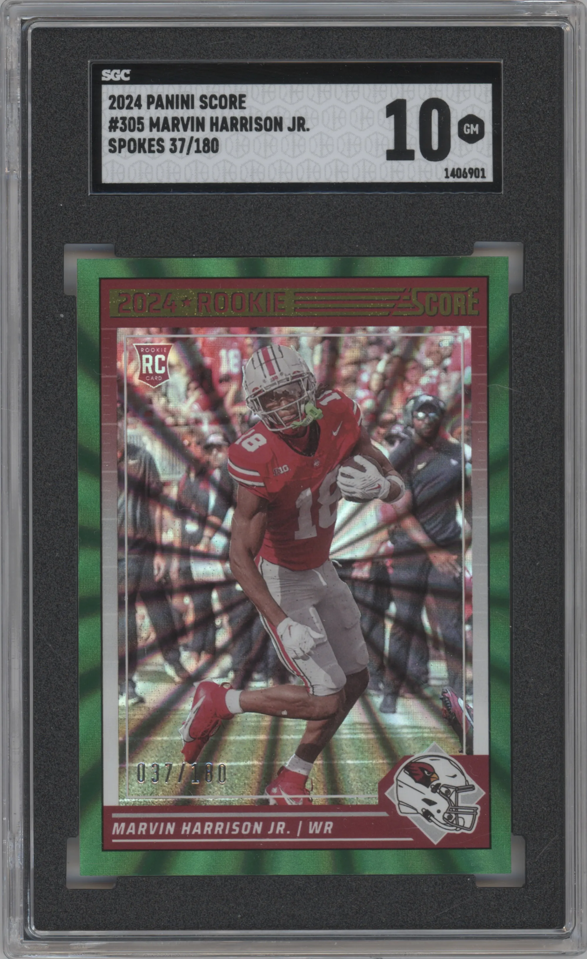 2024 Panini Score Marvin Harrison Jr. Spokes #305 SGC 10
