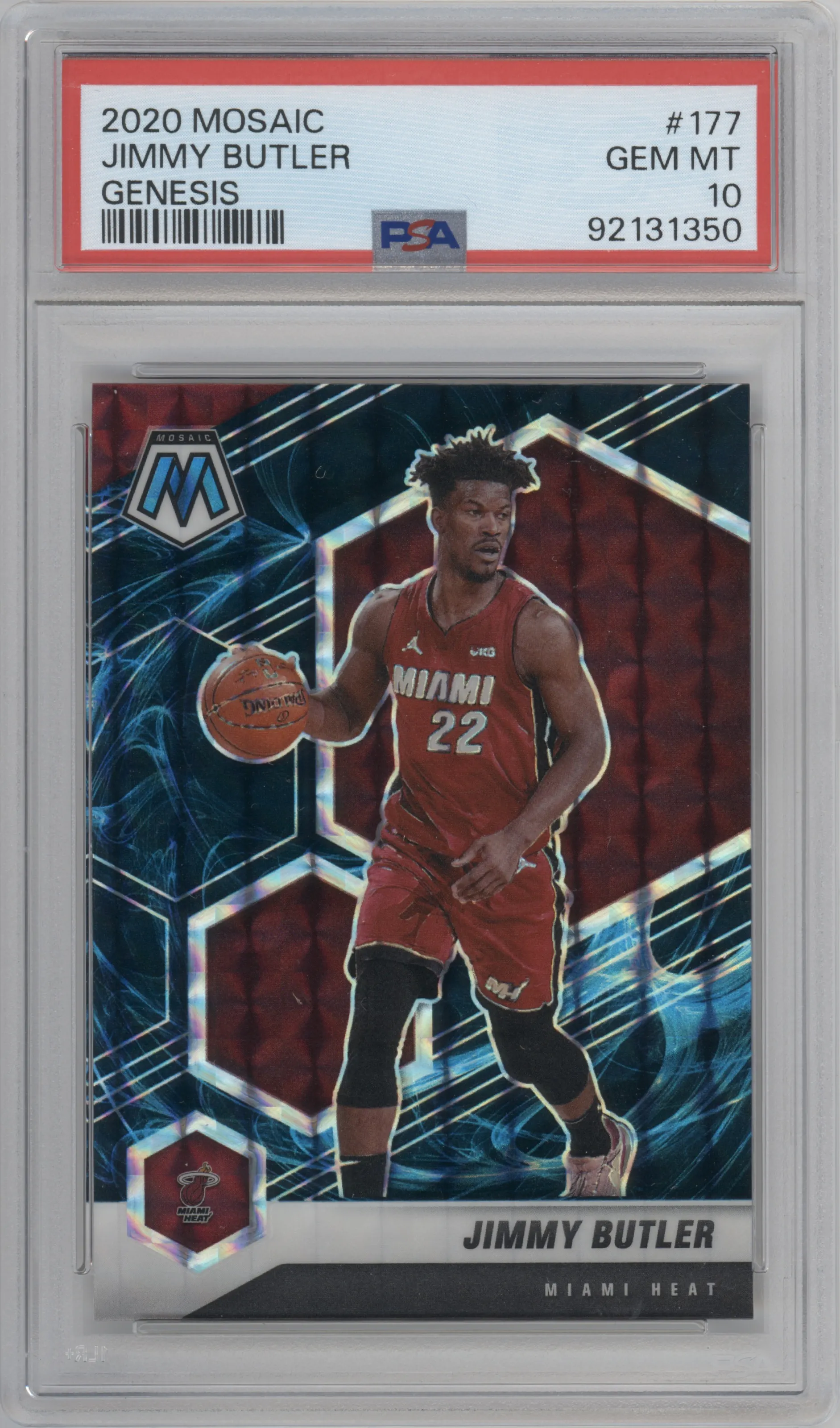 2020 Panini Mosaic Jimmy Butler Genesis #177 PSA 10