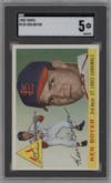 Ken Boyer from the 1955 Topps set graded by SGC and given an overall grade of 5.