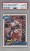 Patrick Mahomes II from the 2018 Panini Classics set graded by PSA and given an overall grade of 10.
