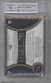 David Johnson  from the 2015 Topps Triple Threads set featuring a Silver Pigskin parallel graded by Beckett and given an overall grade of 9.