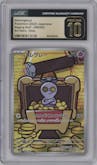 Gimmighoul from the 2023 Pokemon SV JPN set graded by CSG and given an overall grade of 10.