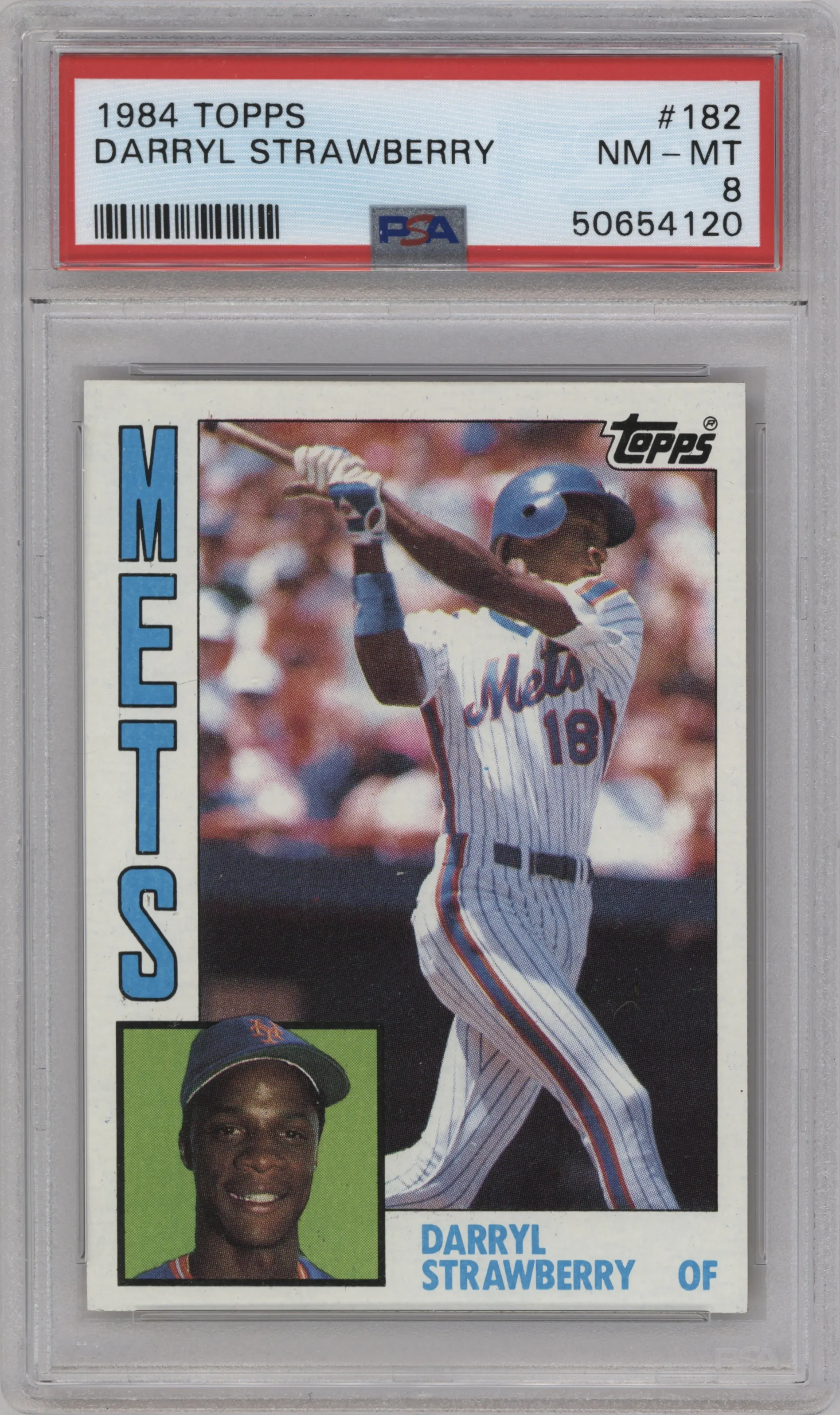 1984 Topps Darryl Strawberry PSA 8