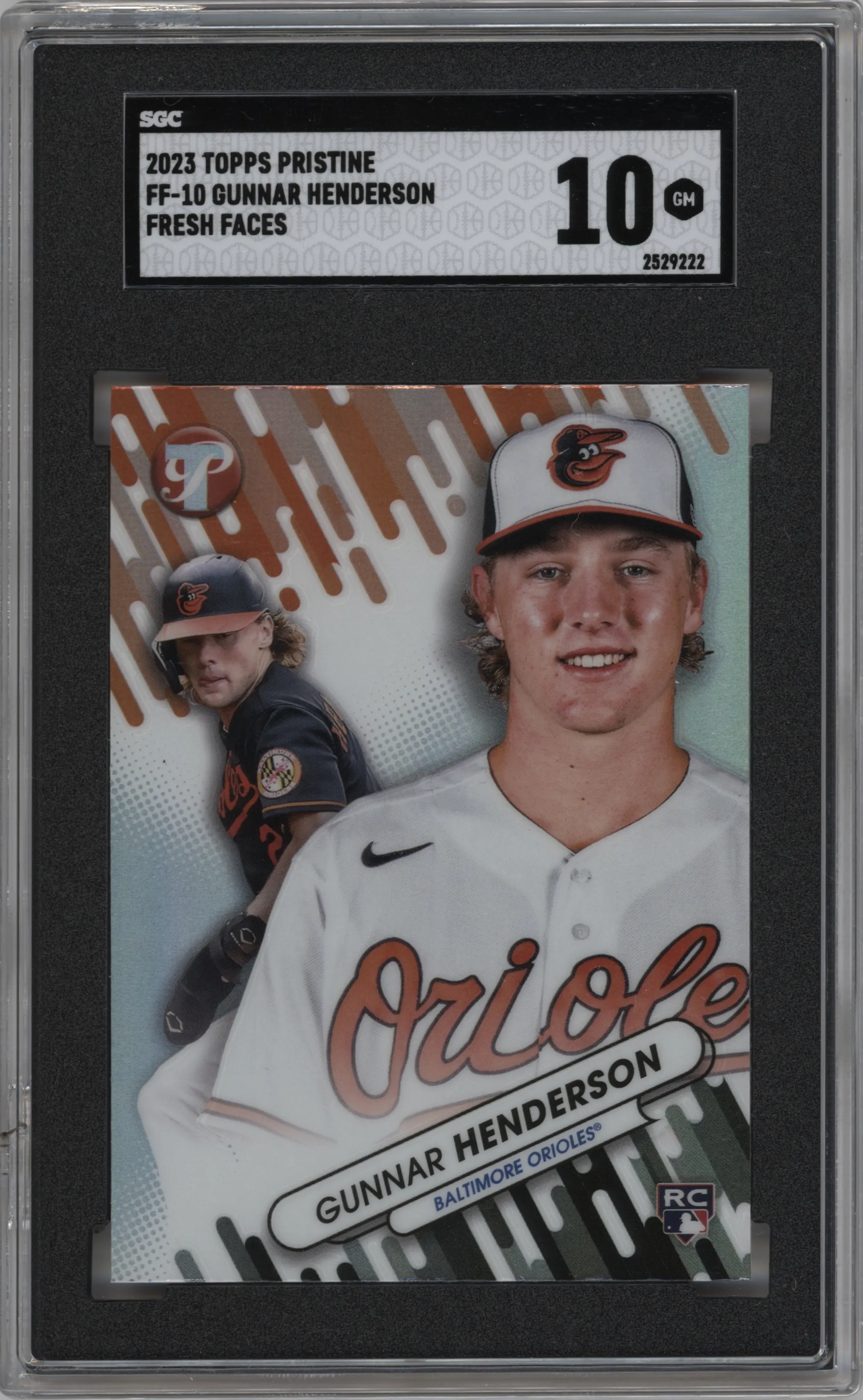 2023 Topps Pristine Fresh Faces Gunnar Henderson SGC 10