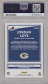 Jordan Love from the 2020 Panini Donruss set graded by PSA and given an overall grade of 10.