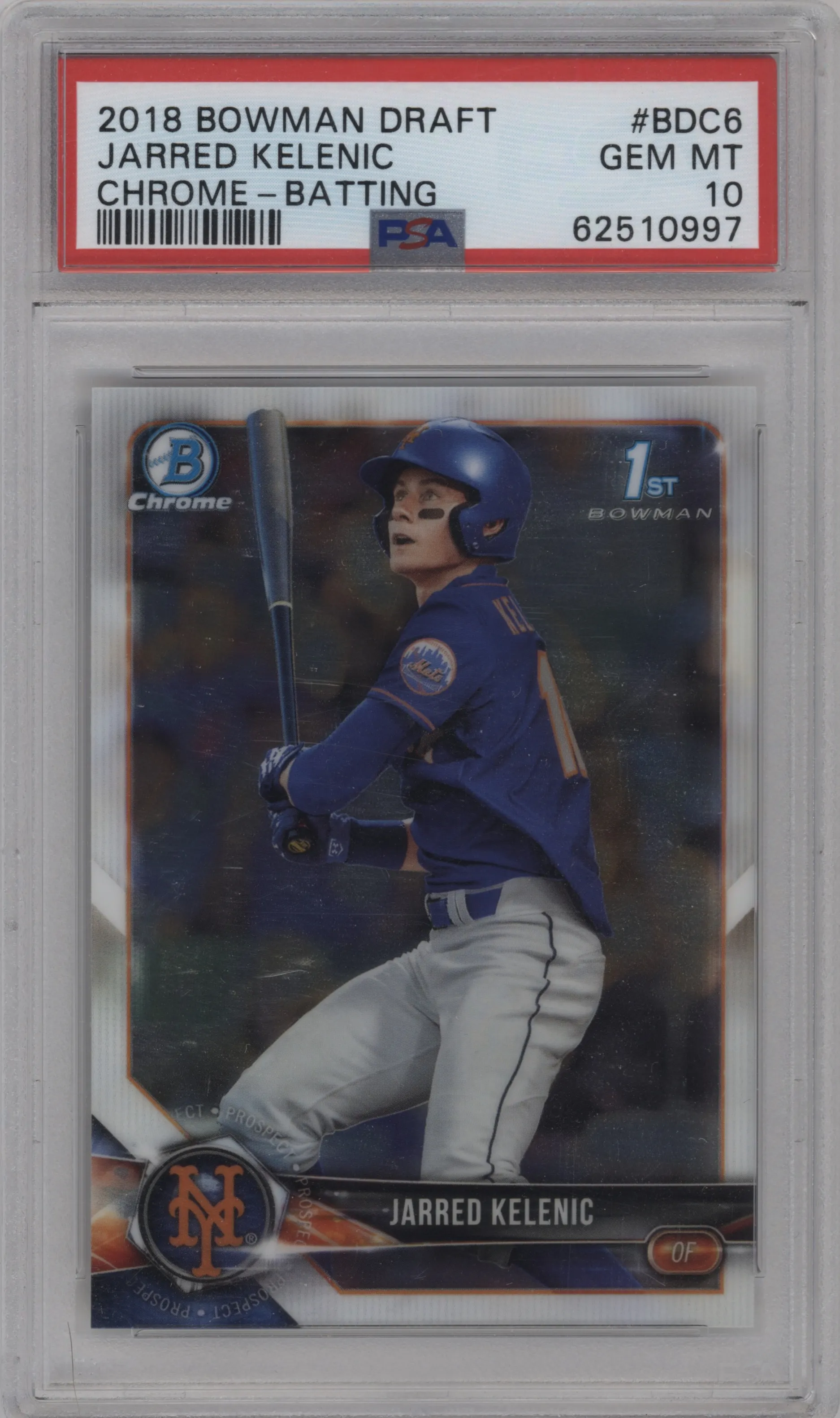 2018 Bowman Draft Chrome Jarred Kelenic #BDC-6 PSA 10
