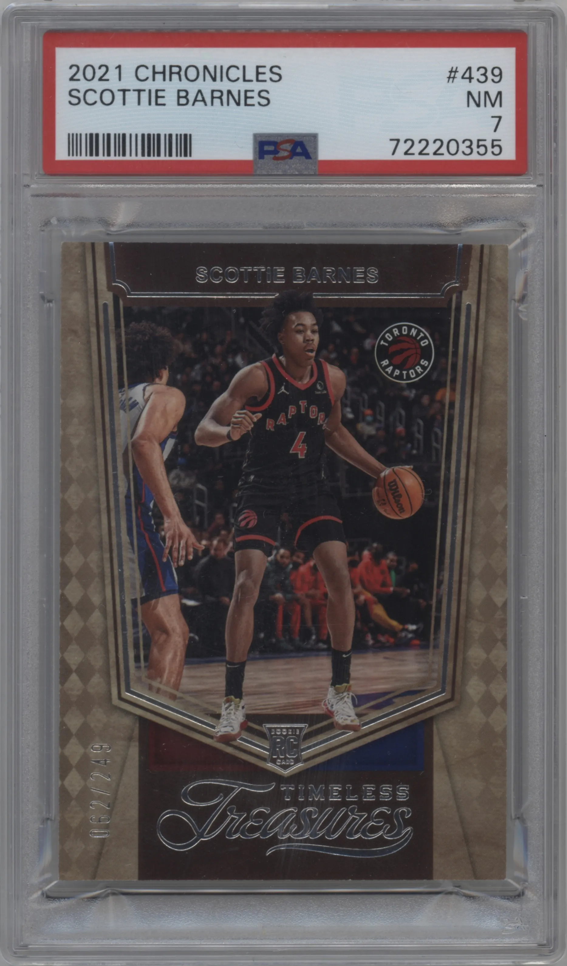 2021 Panini Chronicles Tml.Tres. Scottie Barnes #439 PSA 7