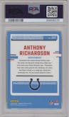 Anthony Richardson from the 2023 Donruss Optic set graded by PSA and given an overall grade of 10.