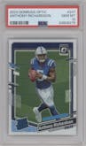 Anthony Richardson from the 2023 Donruss Optic set graded by PSA and given an overall grade of 10.