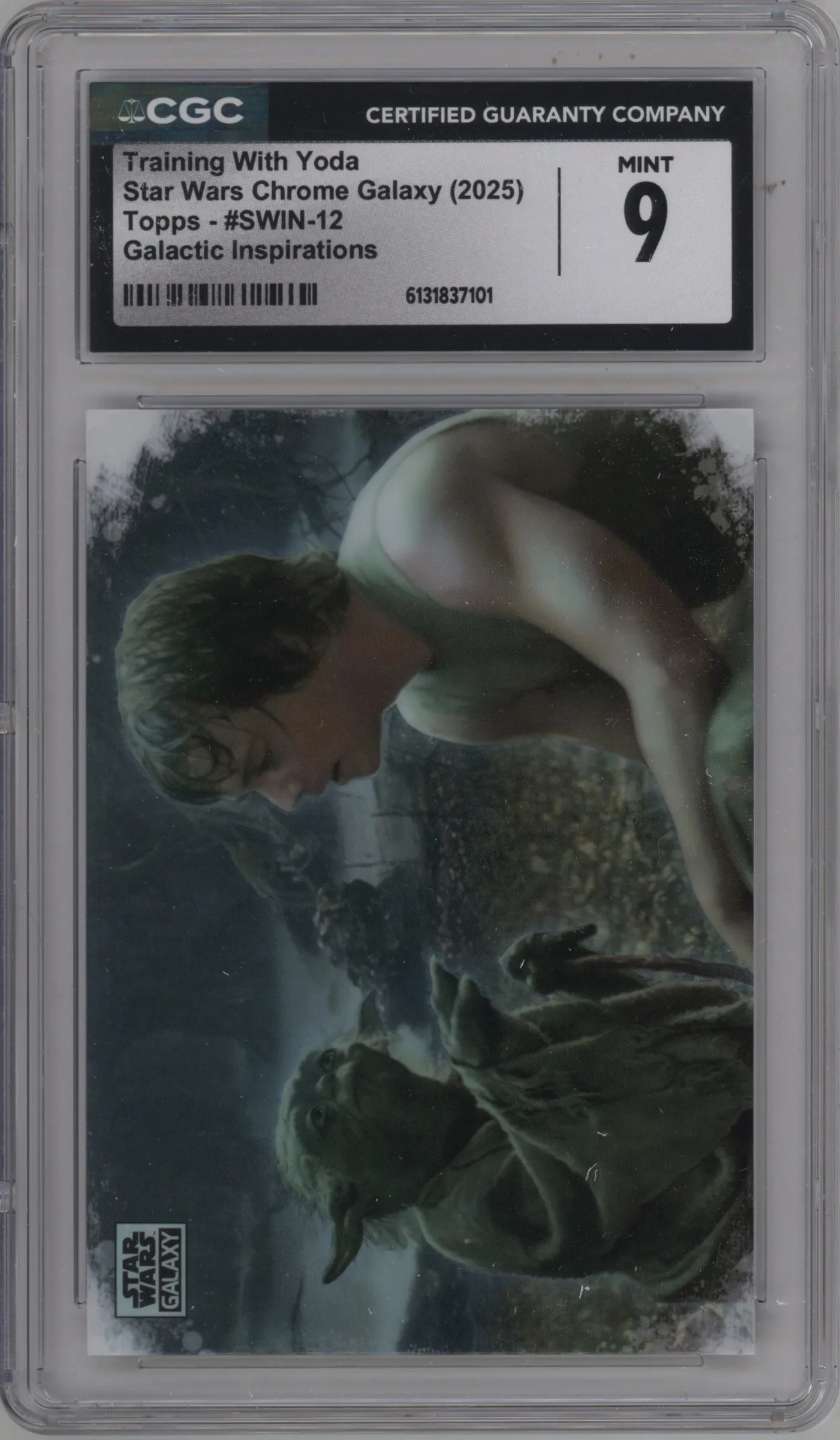2025 Topps Chrome Star Wars Galaxy Galactic Inspirations Training With Yoda CGC 9