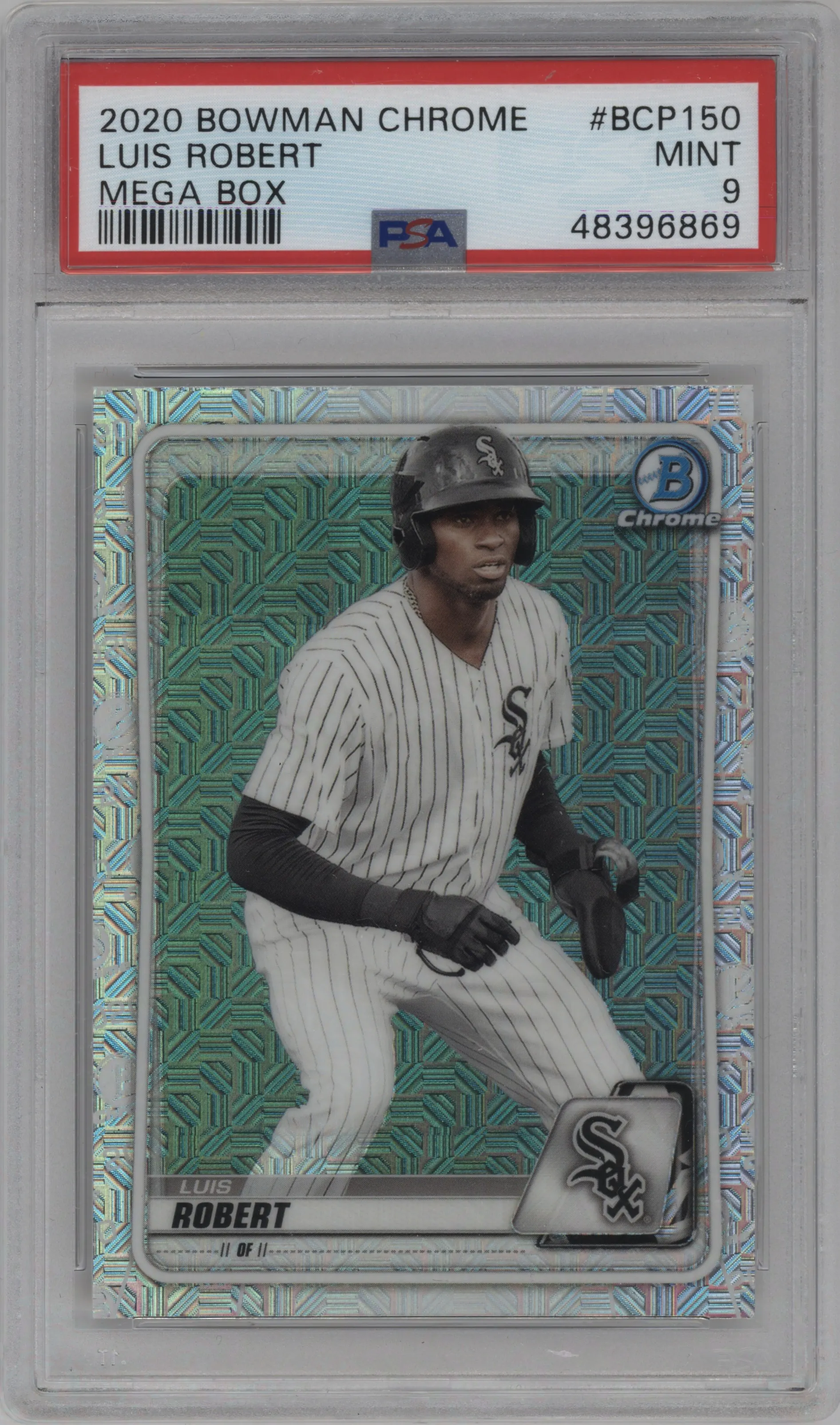 2020 Bowman Mega Box Chrome Chrome Prospect Luis Robert PSA 9
