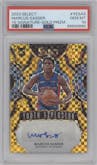 Marcus Sasser from the 2023-24 Panini Select  set featuring a Gold Prizm parallel graded by PSA and given an overall grade of 10.