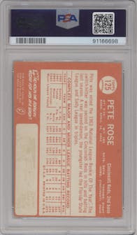 Pete Rose from the 1964 Topps set graded by PSA and given an overall grade of 4.
