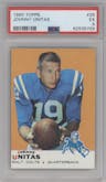 Johnny Unitas from the 1969 Topps set graded by PSA and given an overall grade of 5.