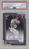 Dylan Dreiling from the 2024 Bowman Draft set graded by PSA and given an overall grade of 10.