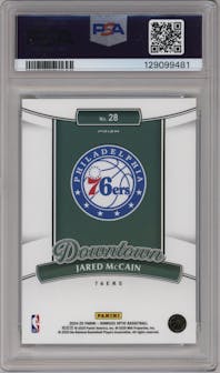 Jared McCain from the 2024-25 Donruss Optic set graded by PSA and given an overall grade of 10.