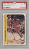Michael Jordan from the 1986-87 Fleer set graded by PSA and given an overall grade of 6.