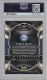 Tyrese Maxey from the 2020-21 Panini Select  set featuring a White Prizm parallel graded by PSA and given an overall grade of 9.