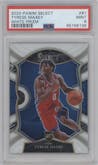 Tyrese Maxey from the 2020-21 Panini Select  set featuring a White Prizm parallel graded by PSA and given an overall grade of 9.