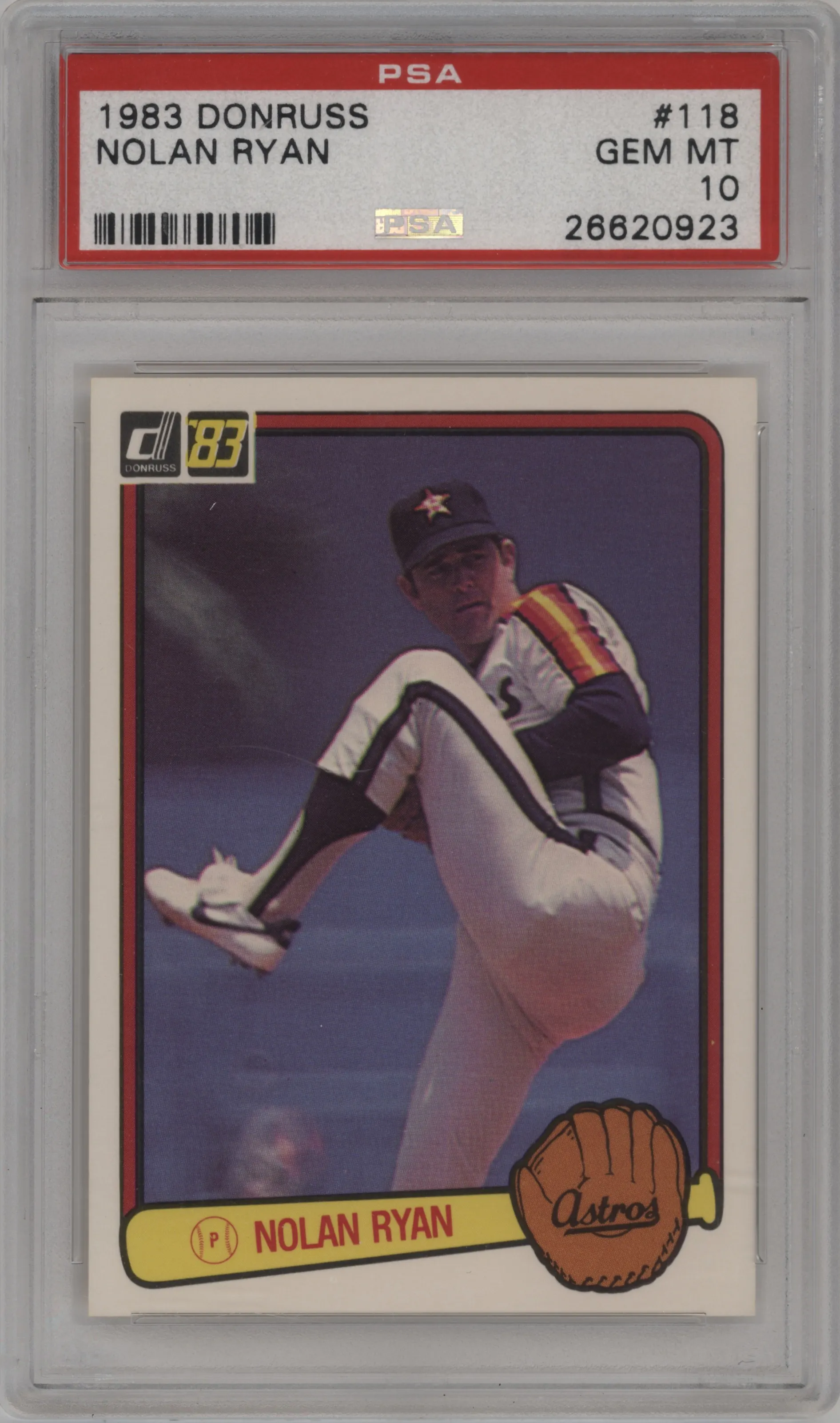 1983 Donruss Nolan Ryan #118 PSA 10