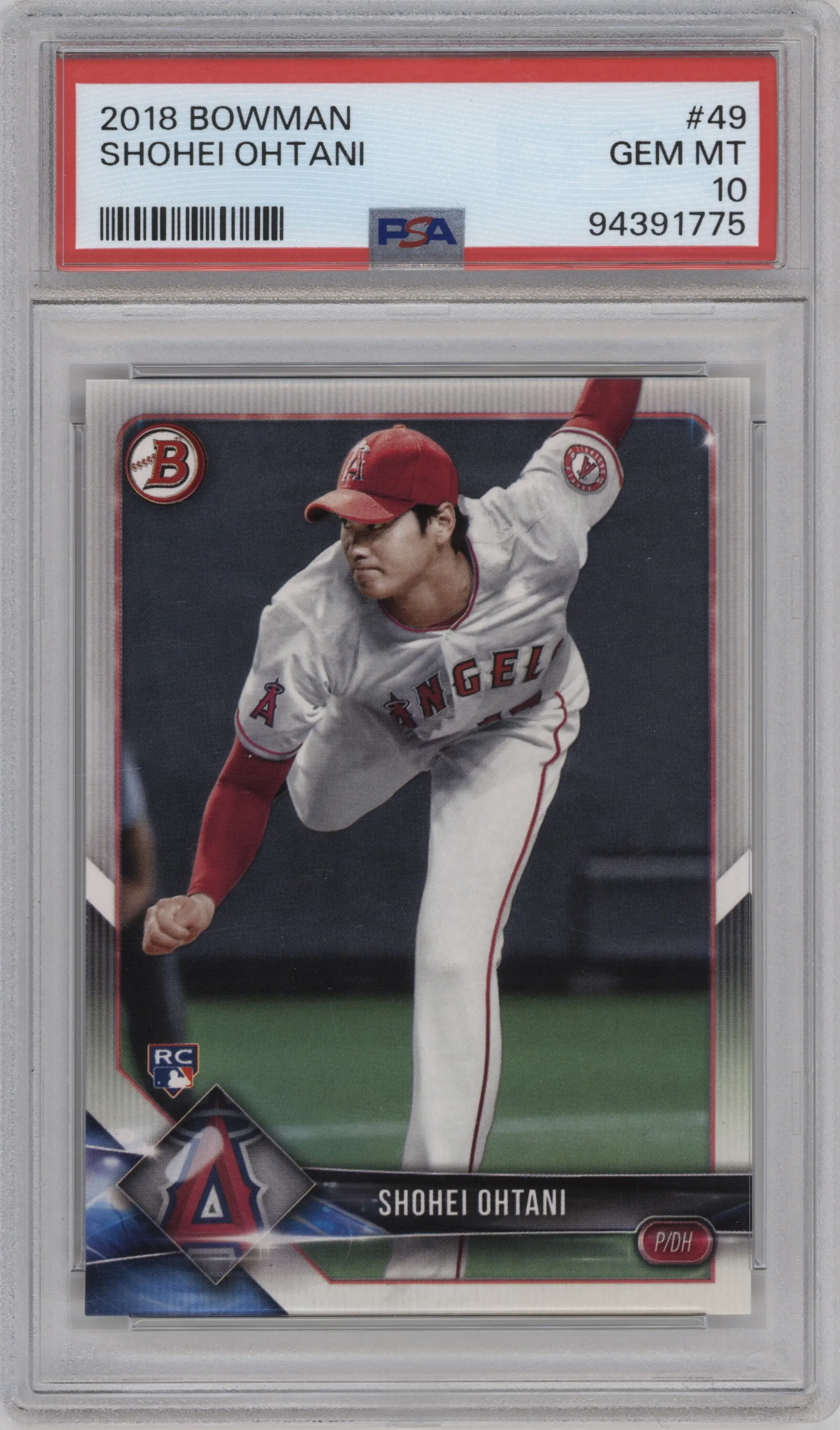 2018 Bowman Shohei Ohtani PSA 10
