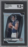 Caleb Williams from the 2024 Panini Prizm set featuring a Silver Prizm parallel graded by SGC and given an overall grade of 9.5.