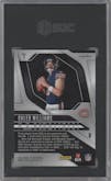 Caleb Williams from the 2024 Panini Prizm set featuring a Silver Prizm parallel graded by SGC and given an overall grade of 9.5.